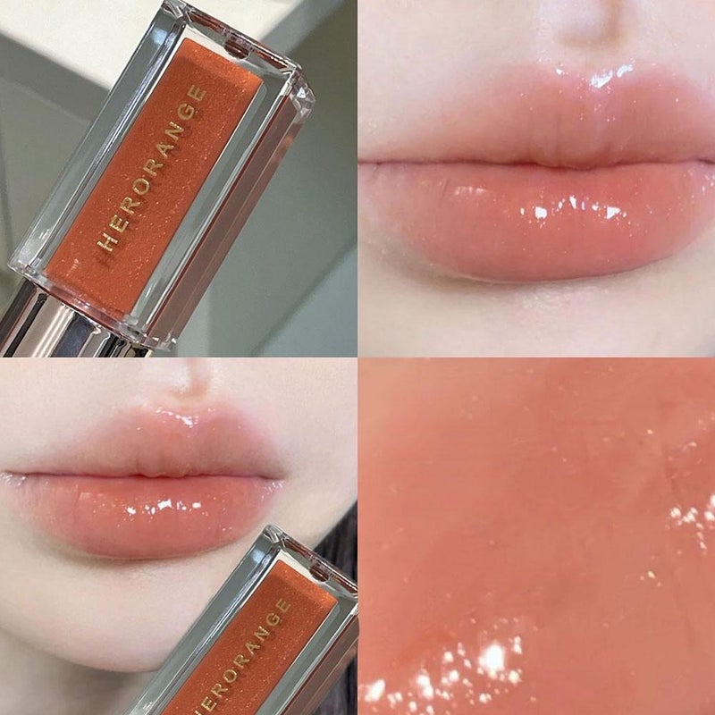 Sparkling Starry Mirror Lip Gloss, Pearly Gloss, Plump Lips, Tinted Shimmer, Super Shimmering Lip Tint